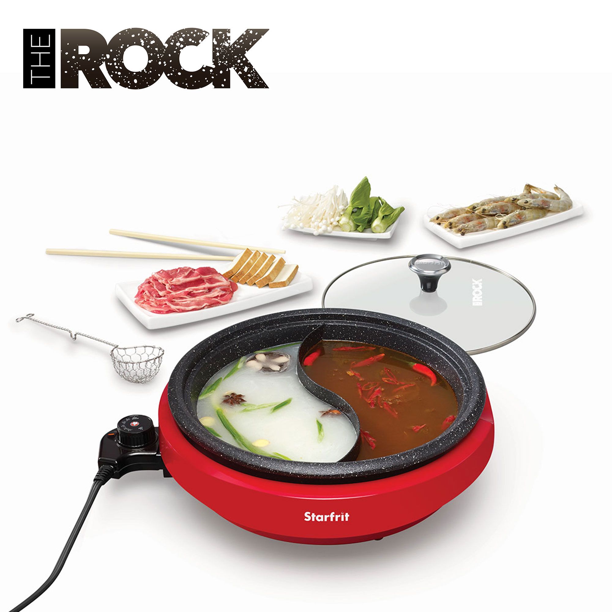 Happyment Hotpot Electric - Fondue Chinoise - Hotpot Pan - Marmite