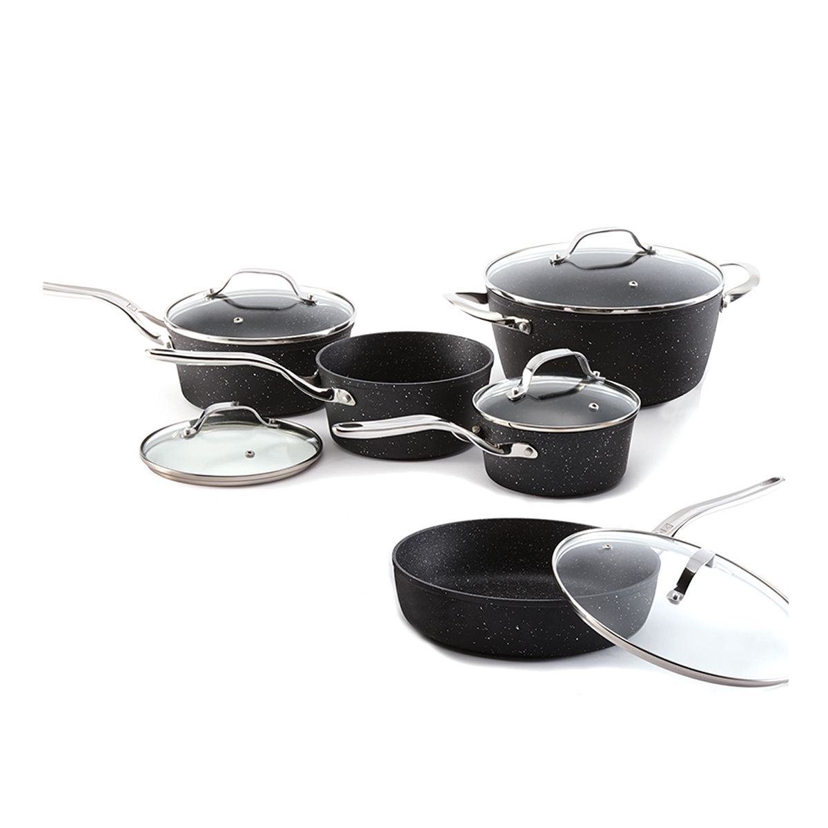 Heritage The Rock Diamond Non-Stick Cookware Set with Matching