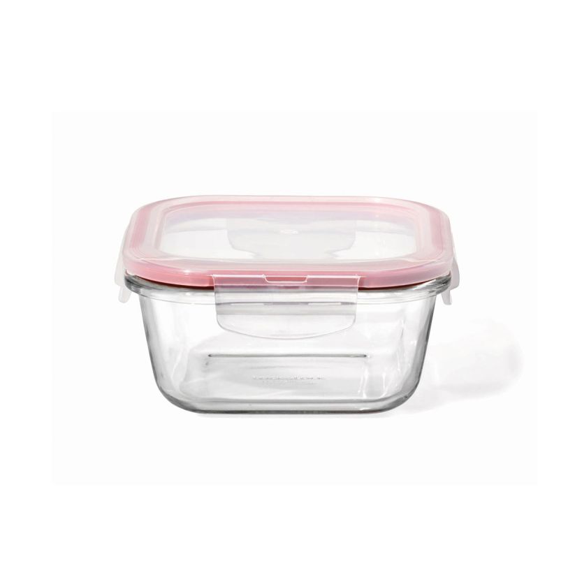 Plat/boîte Rectangulaire En Verre Avec Couvercle En Bambou - 1520 Ml