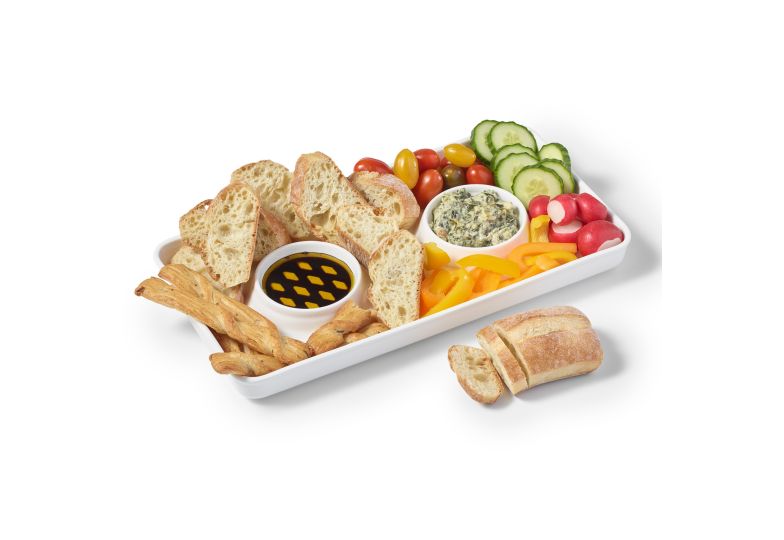 Assiettes À Chips À Trempette 4 Pièces, Assiette À Boulettes Avec Soucoupe À Trempette, Plats De Service De Collation Divisés, Plateau De Service Pour Apéritif, Sushi, Charcuterie