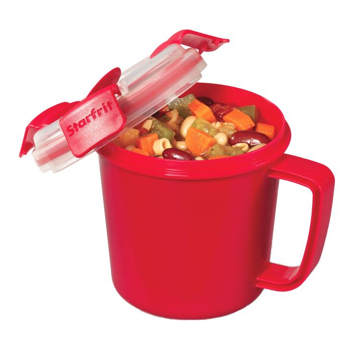 Bol À Soupe Micro-Ondes Couvercle - Tasse À Soupe De 34 Oz Contenants À  Soupe Cuillère - Récipients Réutilisables À Emporter[x4530]