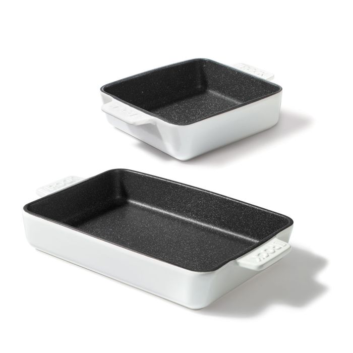THE ROCK by Starfrit T034386 13 x 9.5-Inch Rectangular Ovenware One Size White 
