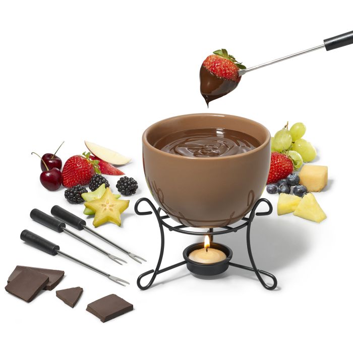 Ensemble de casseroles à fondue au chocolat, mini tasse à fondue au chocolat  chaud, au fromage – Pot à fondre au chocolat, bol chauffe-beurre pour  chocolat, bonbons, fromage (marron) : : Maison
