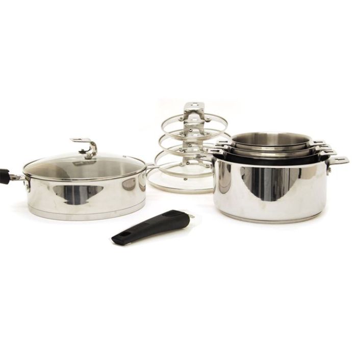 Starfrit Space Saving 12-pc. Cookware Set with Detachable Handles, Color:  Black - JCPenney