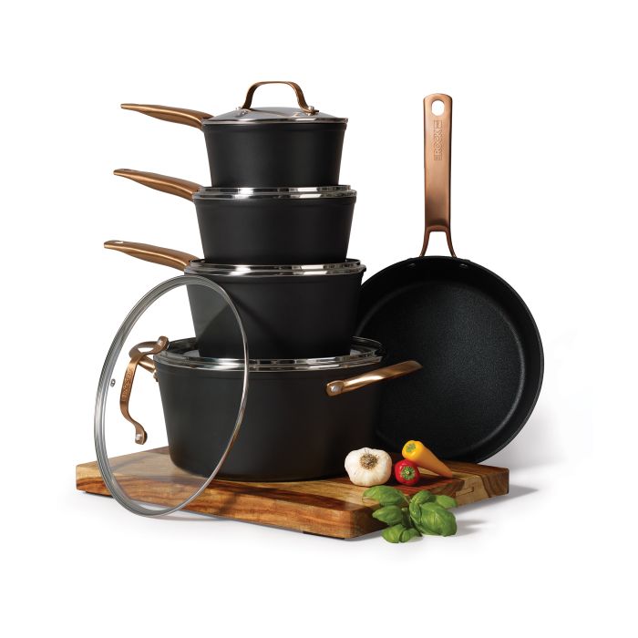 Heritage The Rock Forged Non-Stick Cookware Set, Dishwasher & Oven