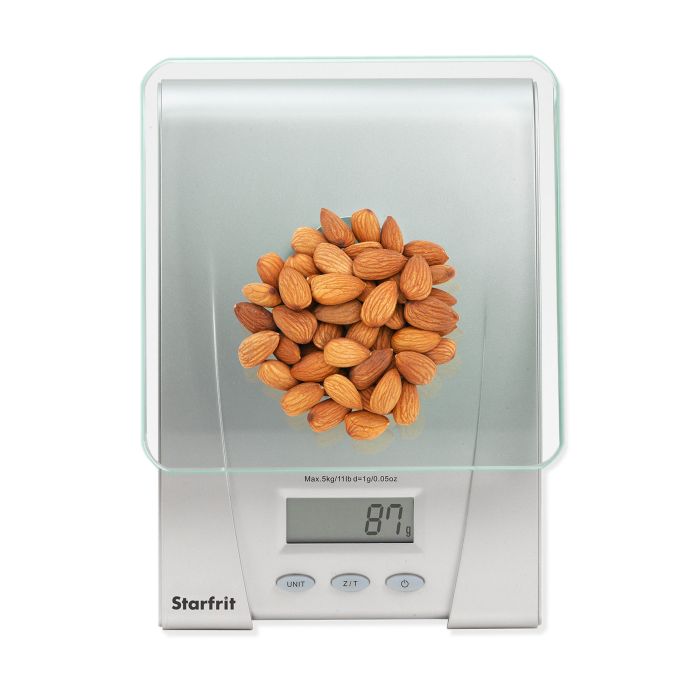 Details about   Starfrit compact 5kg 11lb food postal digital electronic scale white Oz Ml 