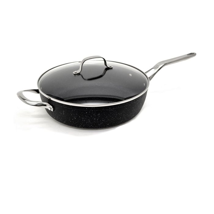 Monfish Deep Frying & Wok Pan Set 12 inch wok & stir fry pan w lid,11 inch  skillet frying pan w lid Non Stick Granite Stone Finish – MONFISH