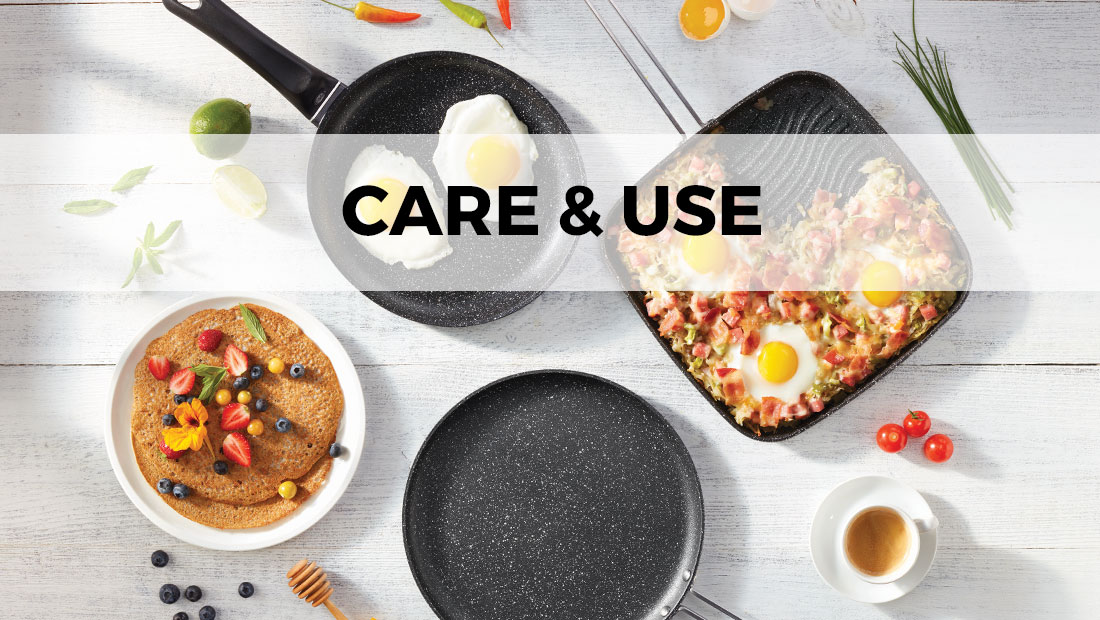 The Rock Non-Stick Cookware Use and Care