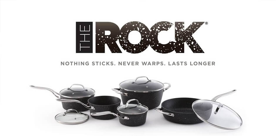 Starfrit The Rock Essential 10-Piece Non-Stick Cookware Set - Black 